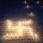 Swastik from diyas at ssn public school dhaulana
