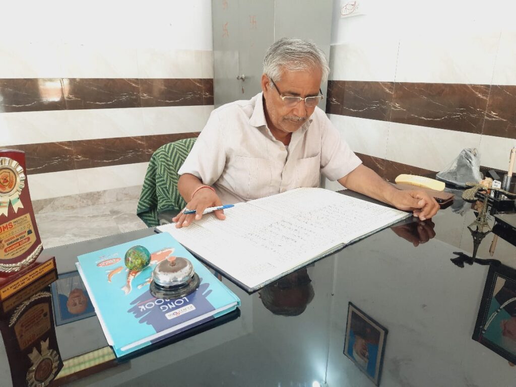 SSN Public School Principal at the Desk Rakesh Kumar Sharma